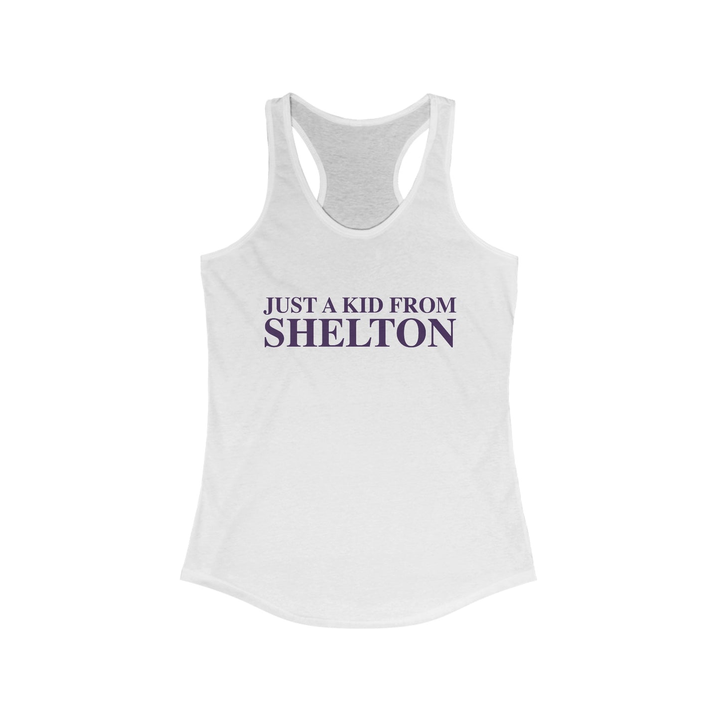 just a kid from Shelton // shelton Connecticut womens tank top shirt // finding connecticut