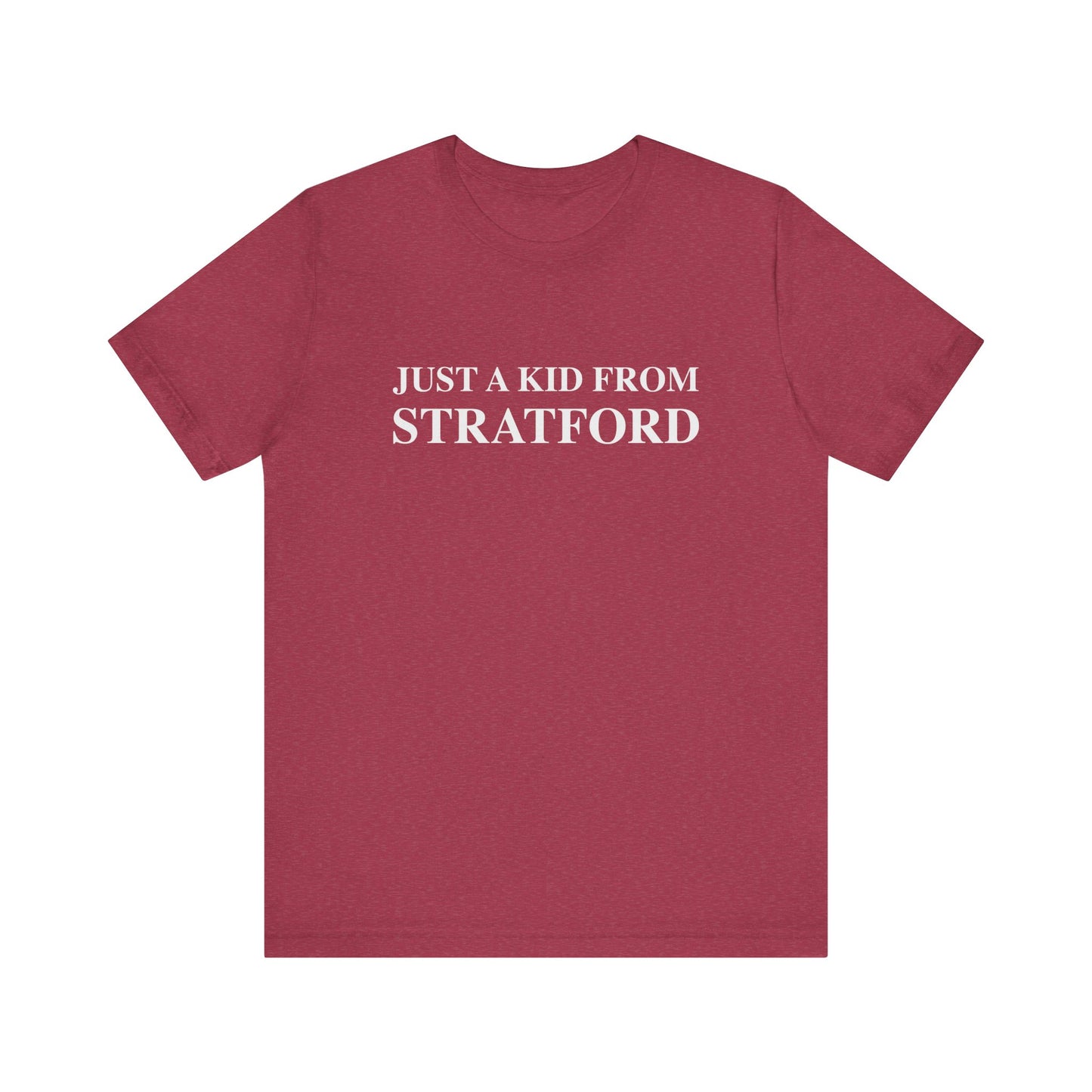 just a kid from Stratford // Stratford ct unisex t shirt // finding connecticut