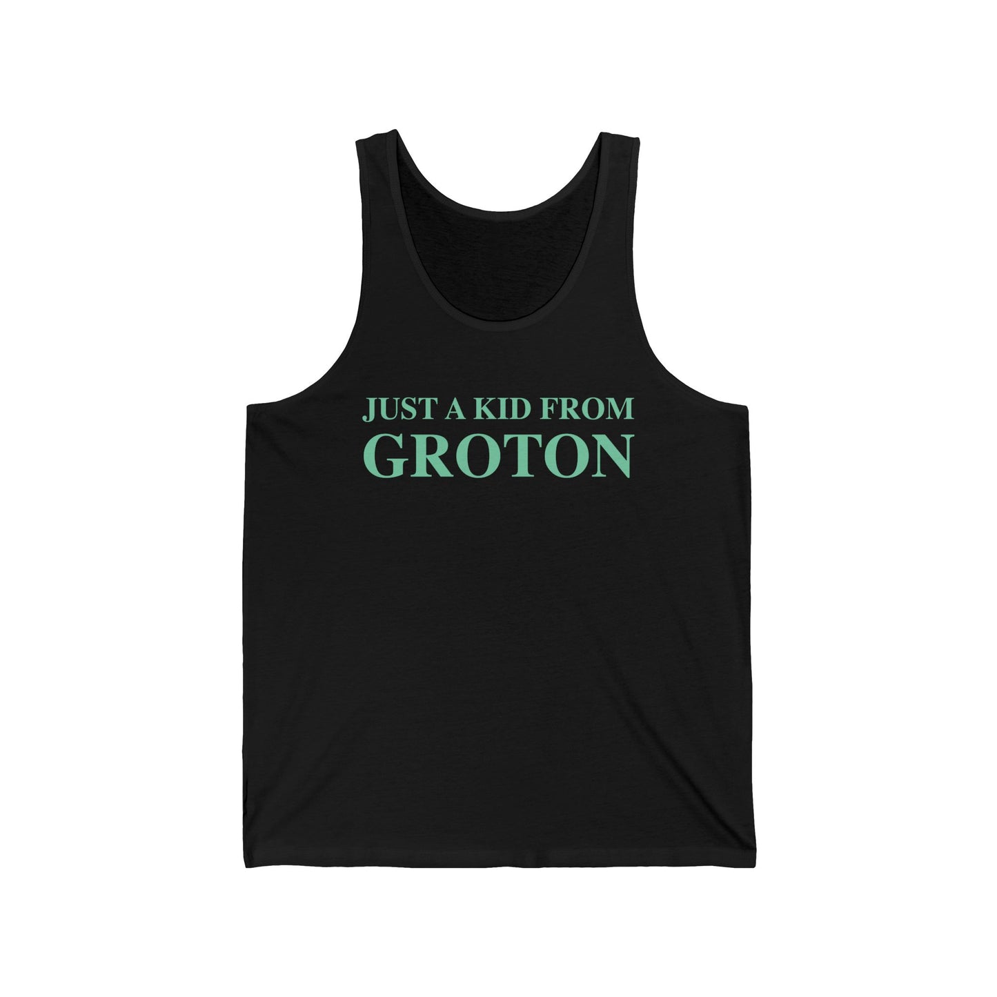 just a kid from groton // groton connecticut unisex tank top shirts // finding connecticut