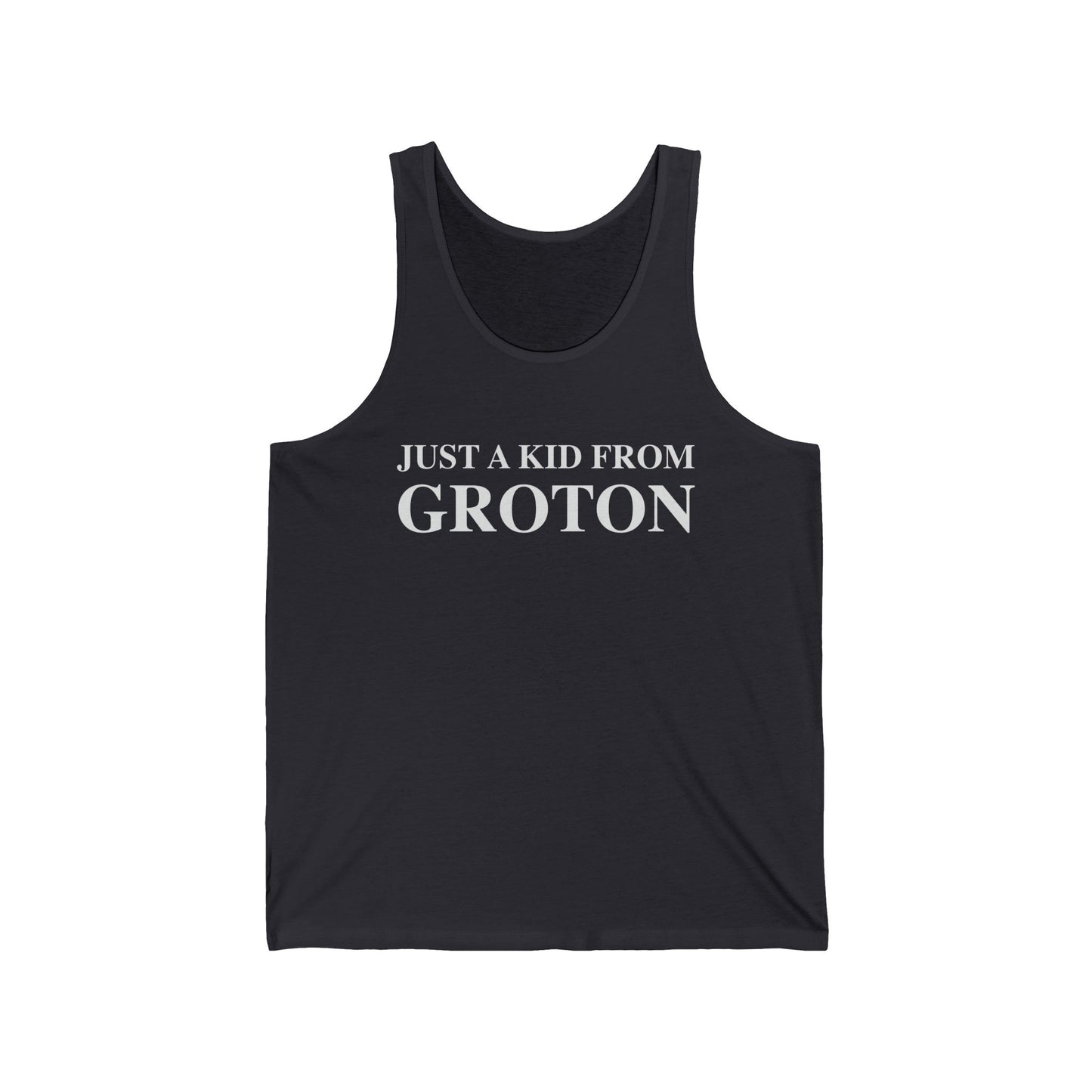 just a kid from groton // groton ct unisex tank top shirt // finding connecticut