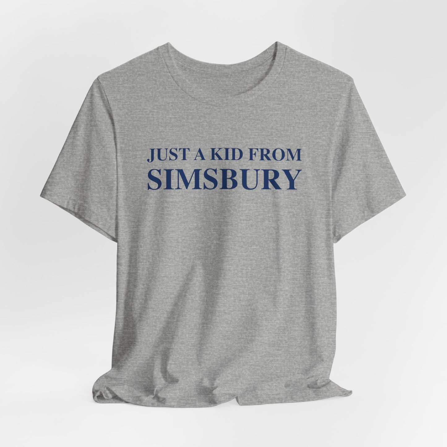 just a kid from simsbury / simsbury connecticut unisex t shirt // finding connecticut