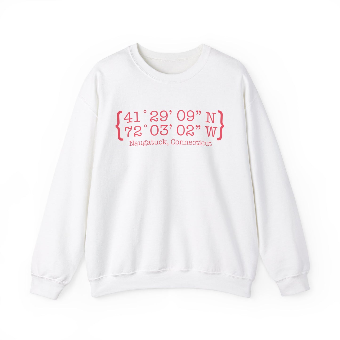 naugatuck coordinates // naugatuck connecticut unisex sweatshirts // finding connecticut