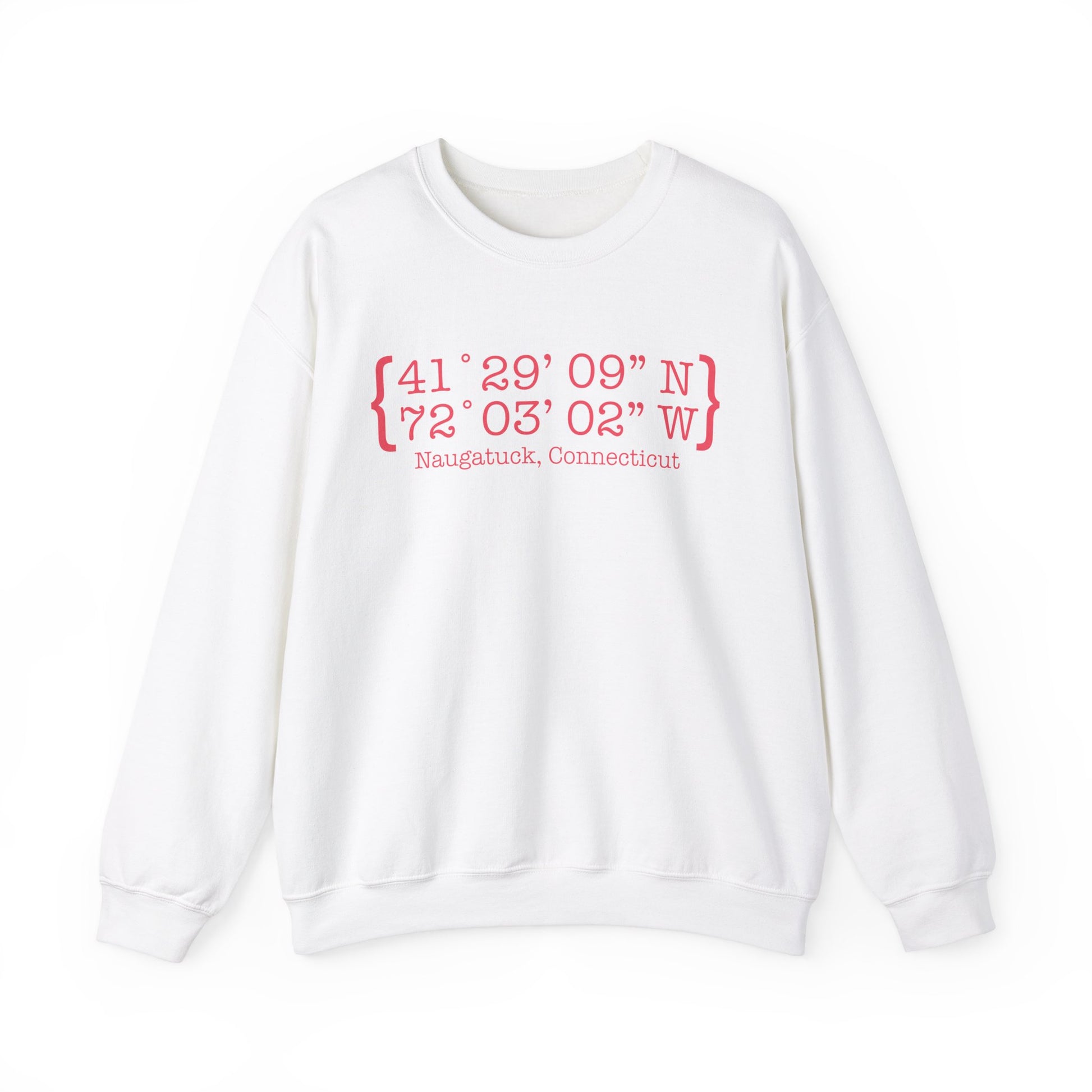 naugatuck coordinates // naugatuck connecticut unisex sweatshirts  // finding connecticut