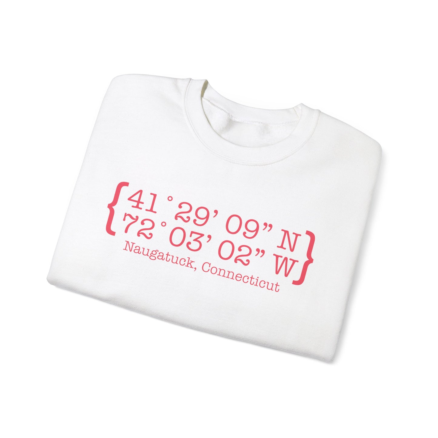 naugatuck coordinates // naugatuck connecticut unisex sweatshirts // finding connecticut