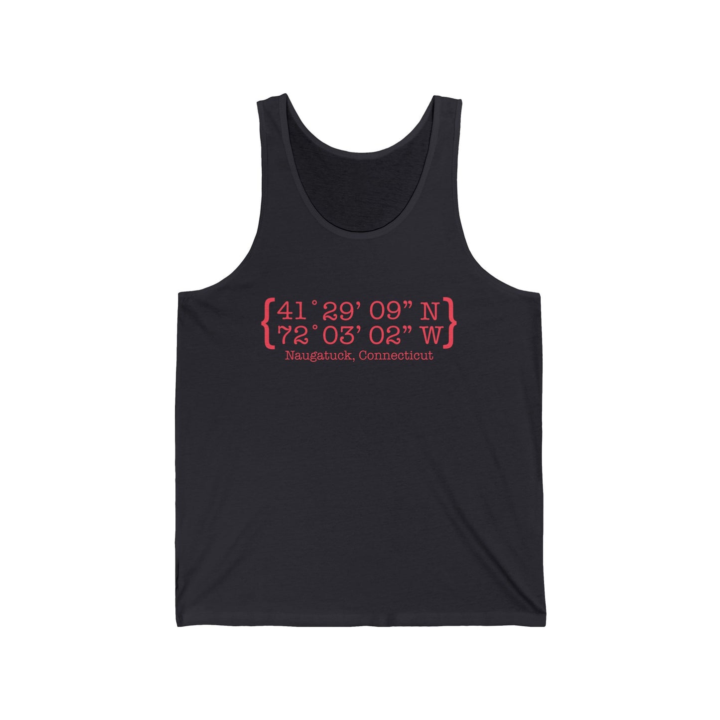 naugatuck coordinates // naugatuck connecticut unisex tank tops // finding connecticut