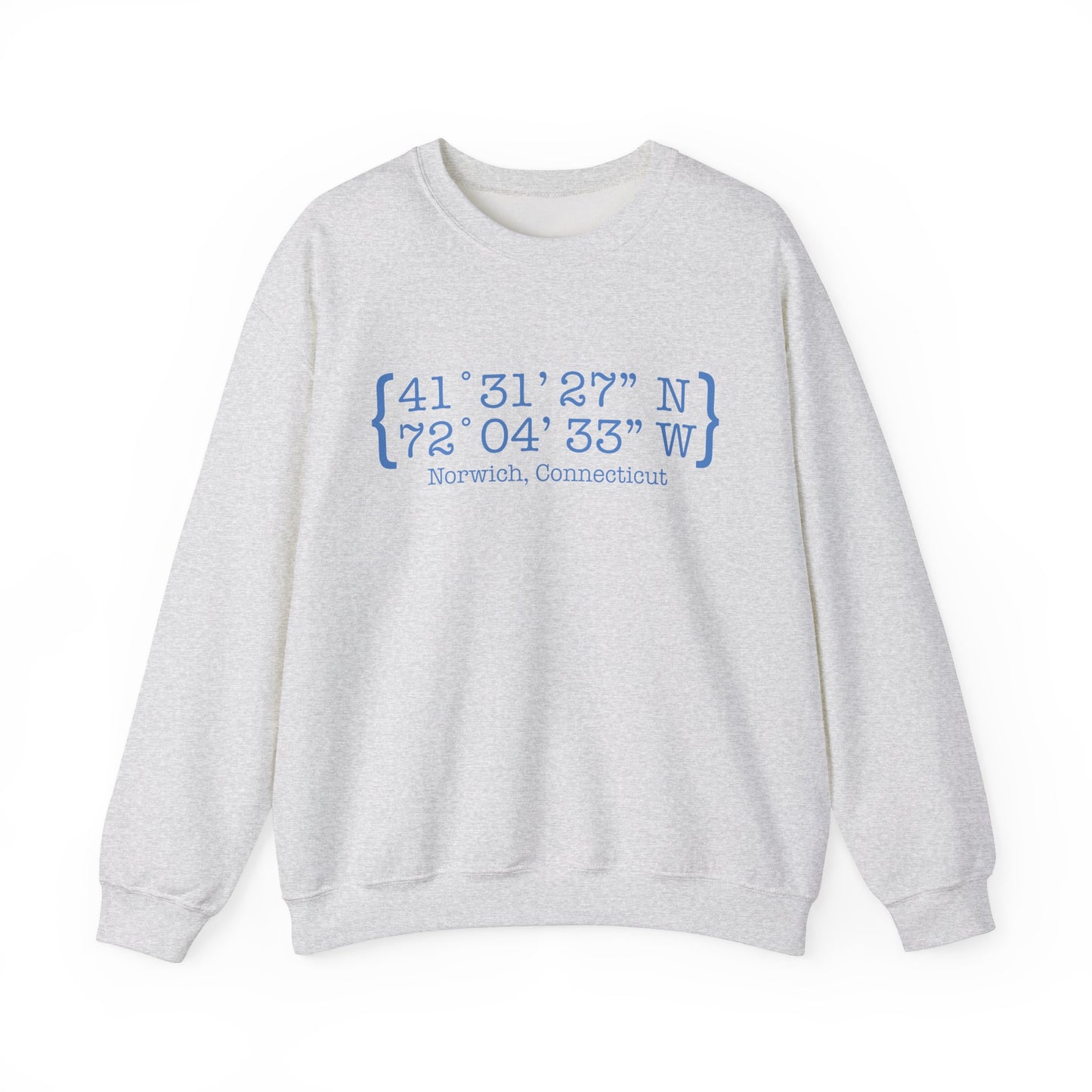 norwich Coordinates // norwich connecticut unisex sweatshirt // finding connecticut
