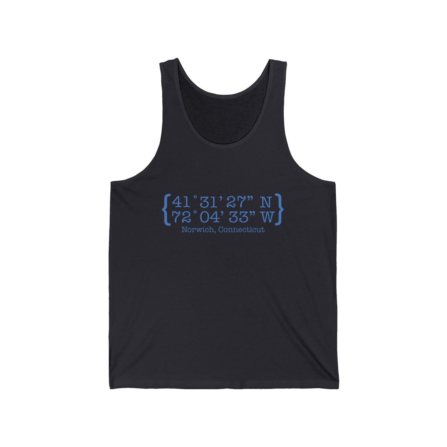 norwich Coordinates // norwich connecticut unisex tank top shirt // finding connecticut