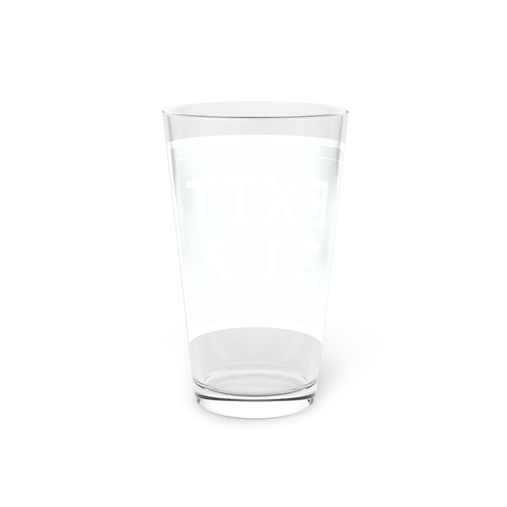 Vintage Exit 42 Merritt Parkway Sign Pint Glass, 16oz