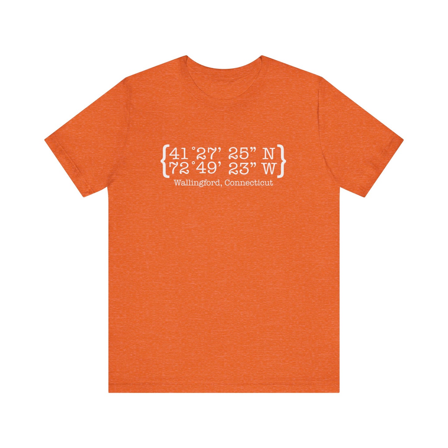wallingford coordinates // wallingford Ct unisex t shirt // finding Connecticut