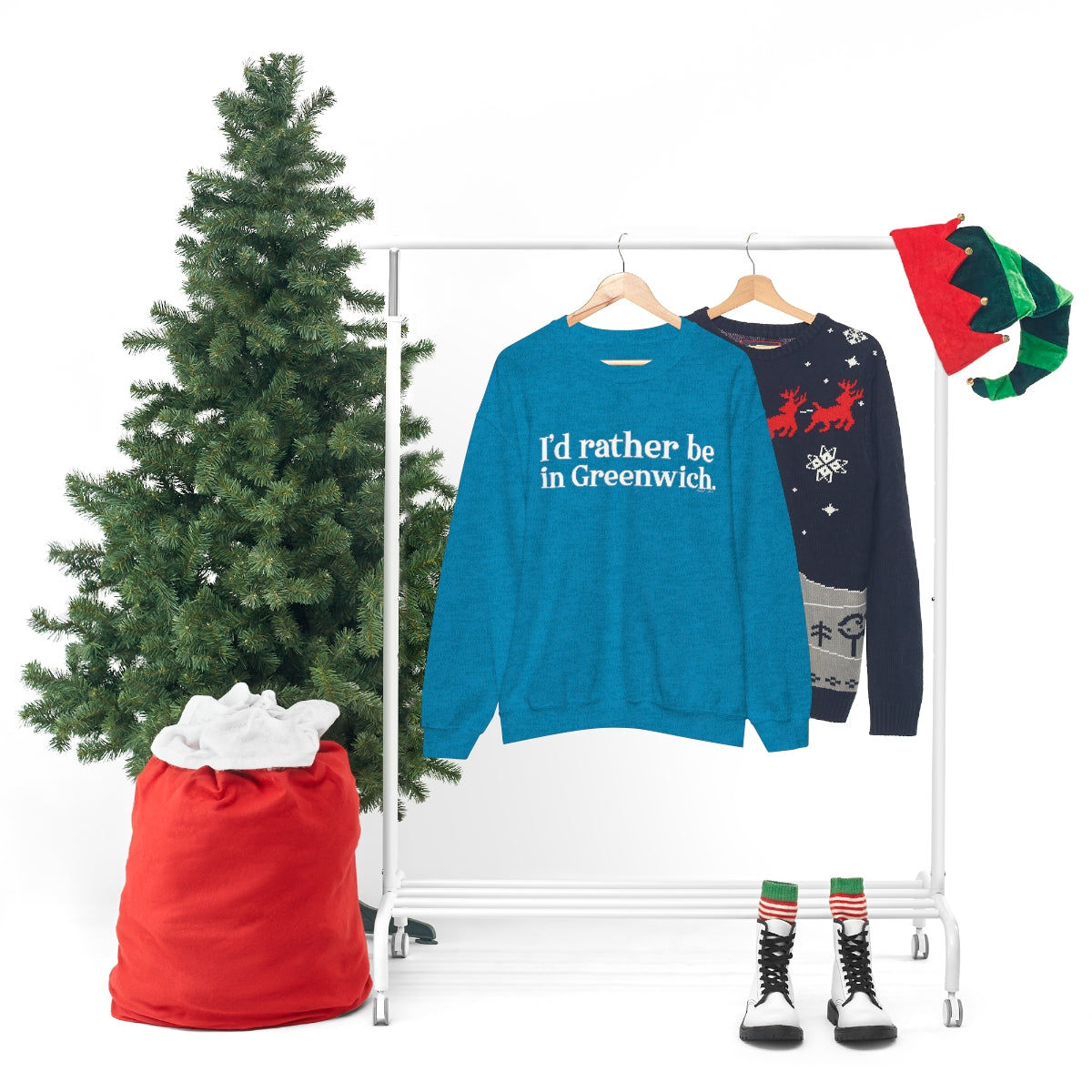 I'd rather be in Greenwich. Unisex Heavy Blend™ Crewneck Sweatshirt