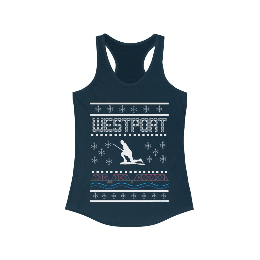 westport ct / connecticut ugly christmas sweater womens tank top shirt