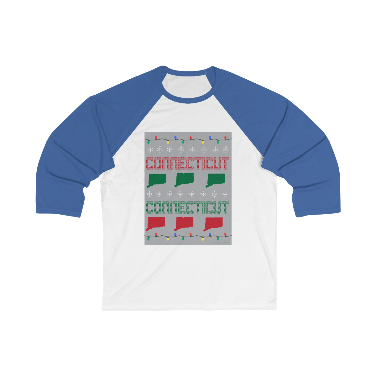 Connecticut ugly holiday tee shirt