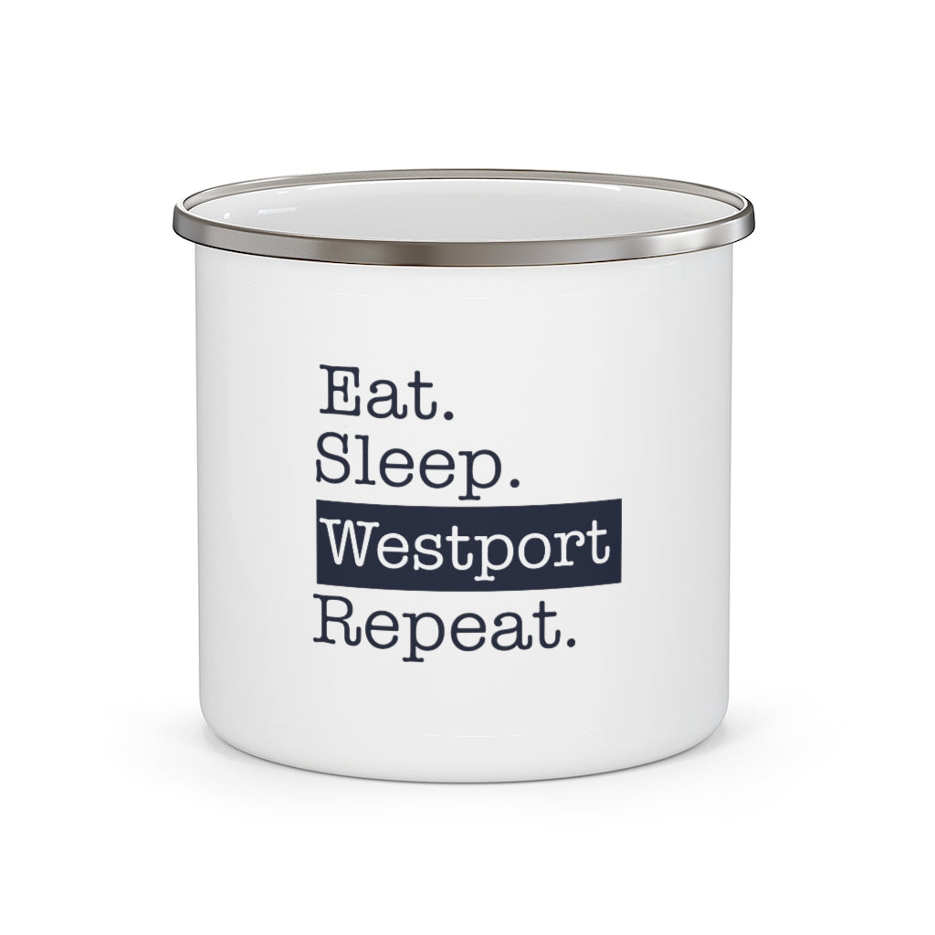 Eat. Sleep. Westport. Repeat. Camping mugs,  Water bottles, tumblers, mugs, travel mugs, apparel and gifts Westport, Connecticut. Unless noted sales goes to helps grow Finding Westport's website. Free shipping on all products.