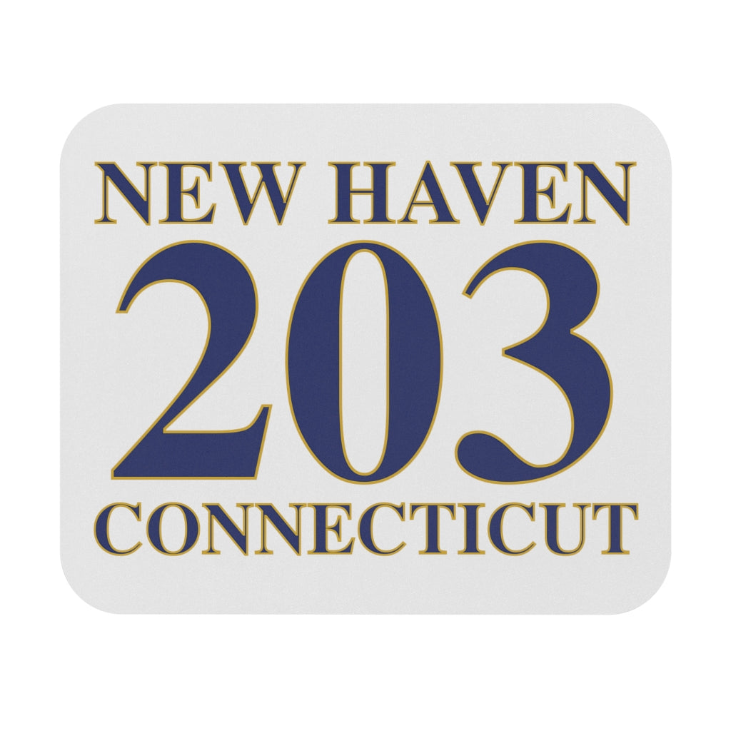 New Haven 203 Connecticut Mouse Pad New Haven 203 Collection. Inspired by the Connecticut flag and the 203! Show off for your pride for Connecticut and Hartford! Proceeds of this collection go to help build Finding Connecticut’s website and brand. • Free USA shipping Click here to go to our home page