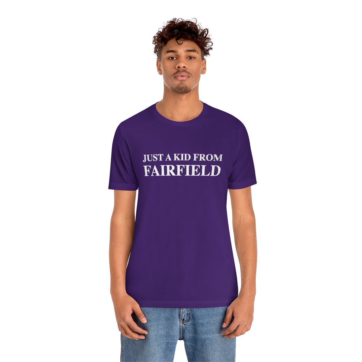 Just a kid from Fairfield Unisex Jersey Short Sleeve Tee