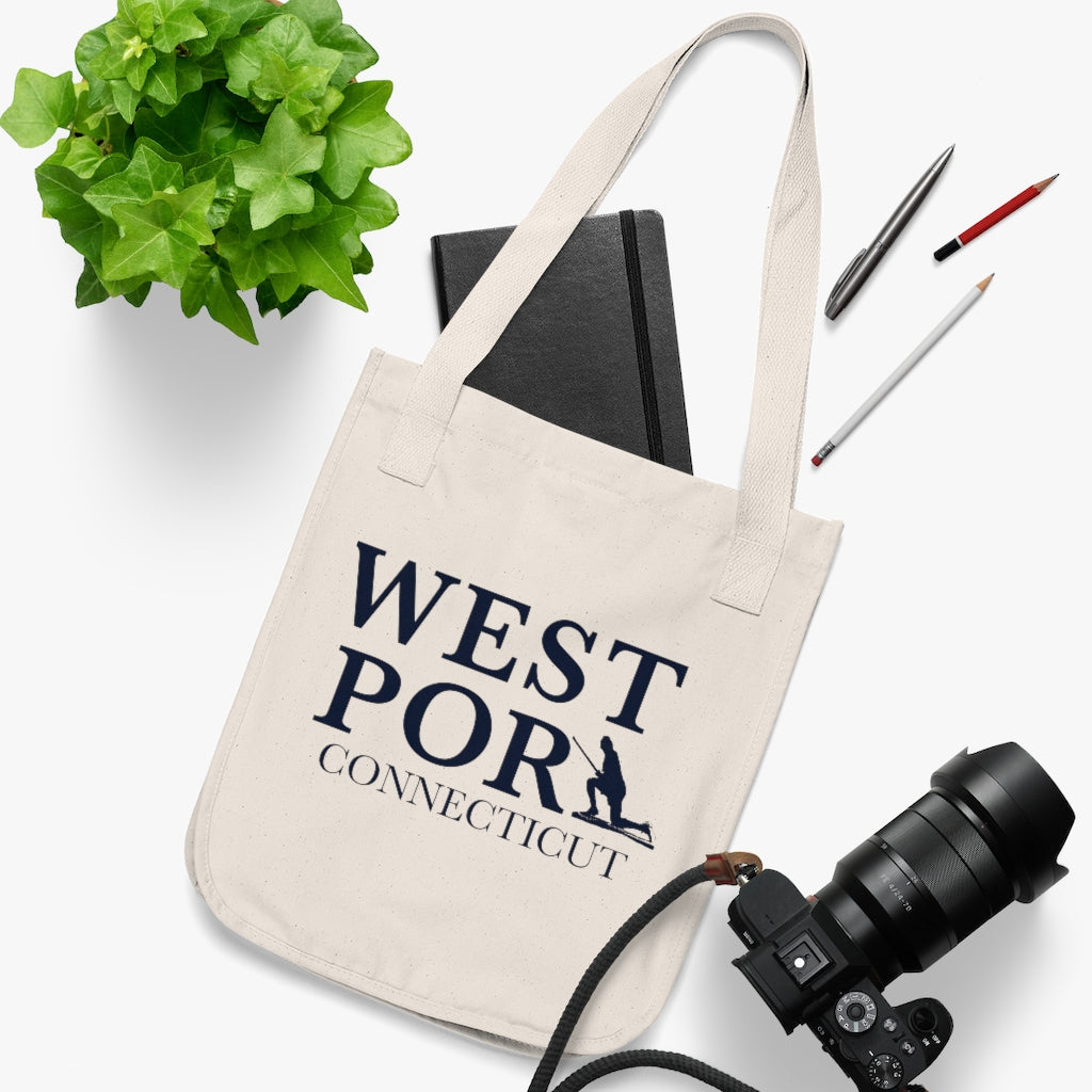 Westport Connecticut  Organic Canvas Tote Bag