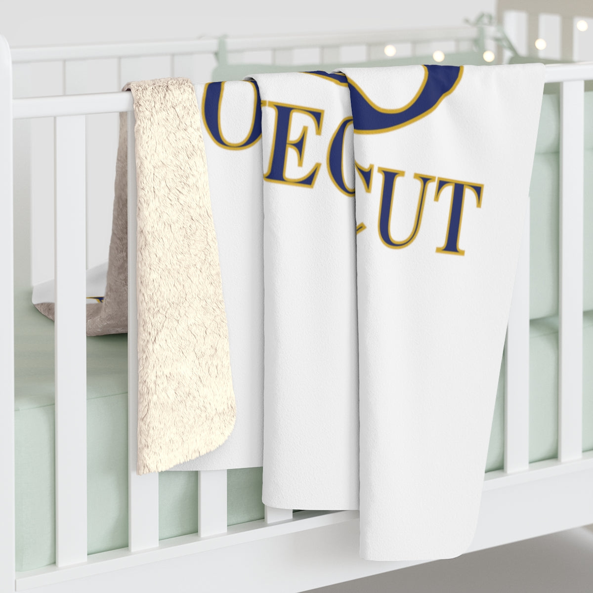 203 New Canaan Sherpa Fleece Blanket The 203 New Canaan Collection. Show off New Canaan and Connecticut at the same time. Colors were inspired by the Connecticut state flag. Proceeds help build Finding New Canaan and Finding Connecticut's brand.