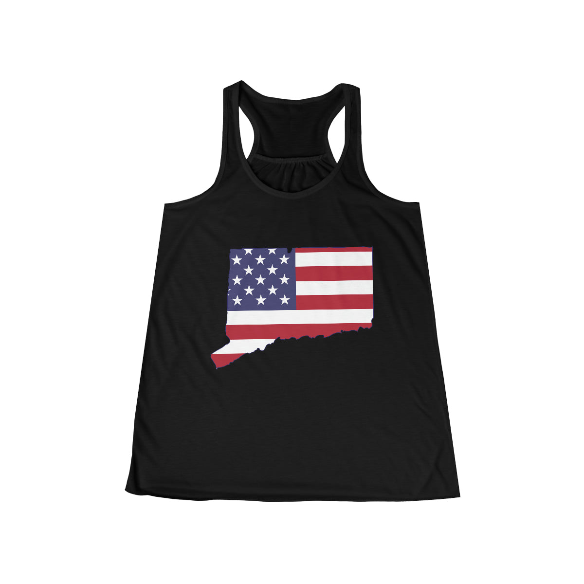 connecticut american flag womens tank top shirt