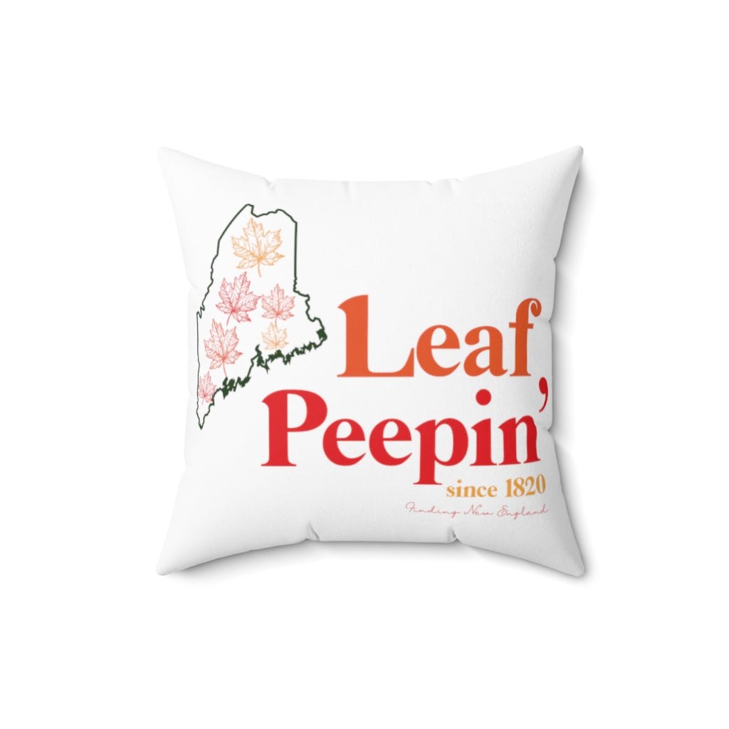 Leaf Peepin' Maine Show your love for the fall season with this Leaf Peepin' collection. From the traveler to the local, this collection is inspired for anyone who loves the crisp air and colorful autumn season. Proceeds of this collection go to help grow Finding New England's brand.