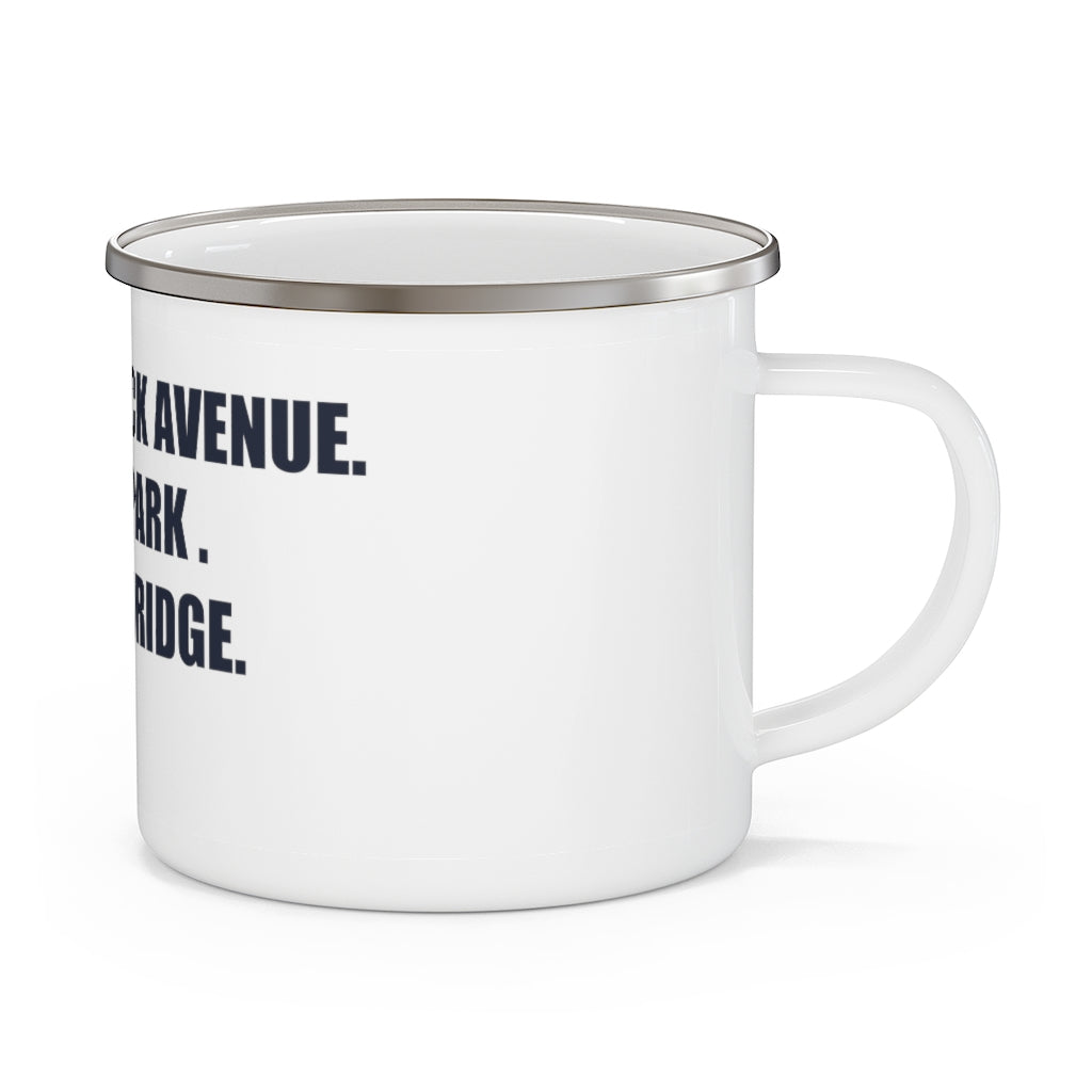 Saugatuck Ave. Luciano Park. Cribari Bridge. Exit 17. Enamel Camping Mug How do you say Westport without saying Westport? Westport, Connecticut is filled with unique aspects. Each providing different elements that make up the town from historic to modern traditions. Proceeds of this collection goes to help build Finding Westport and Finding Connecticut's brands.