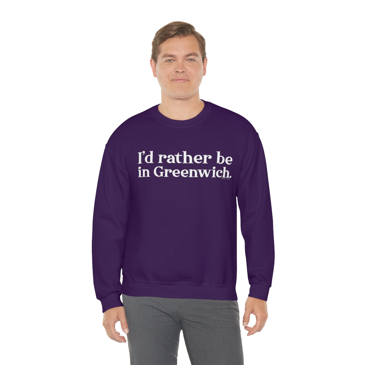 I'd rather be in Greenwich. Unisex Heavy Blend™ Crewneck Sweatshirt