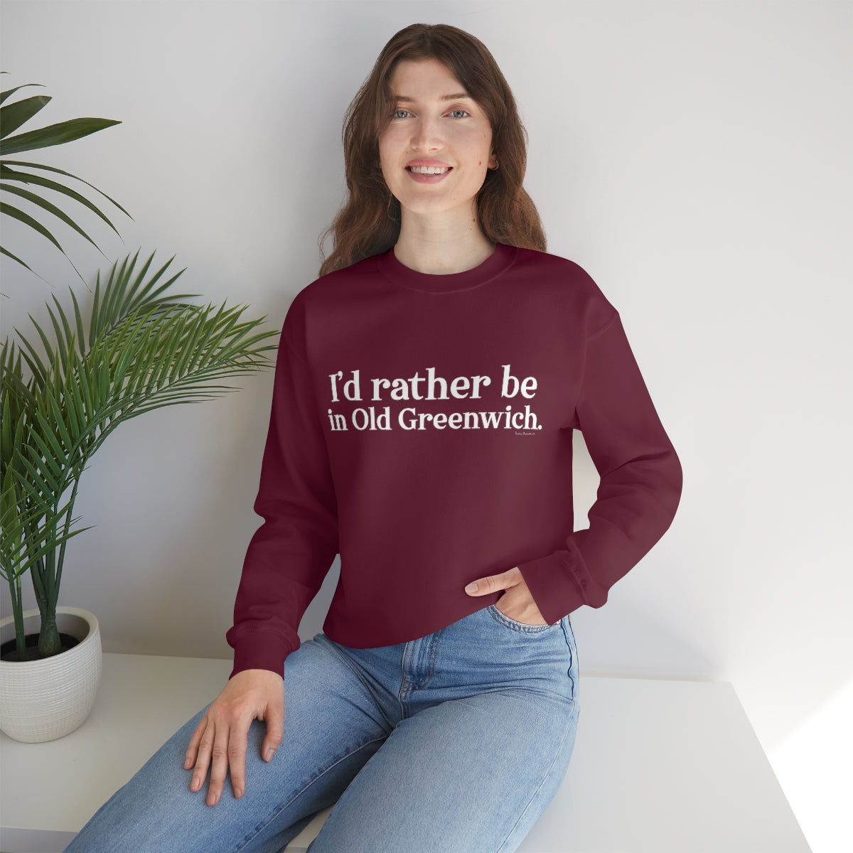 I'd rather be in Old Greenwich. Unisex Heavy Blend™ Crewneck Sweatshirt
