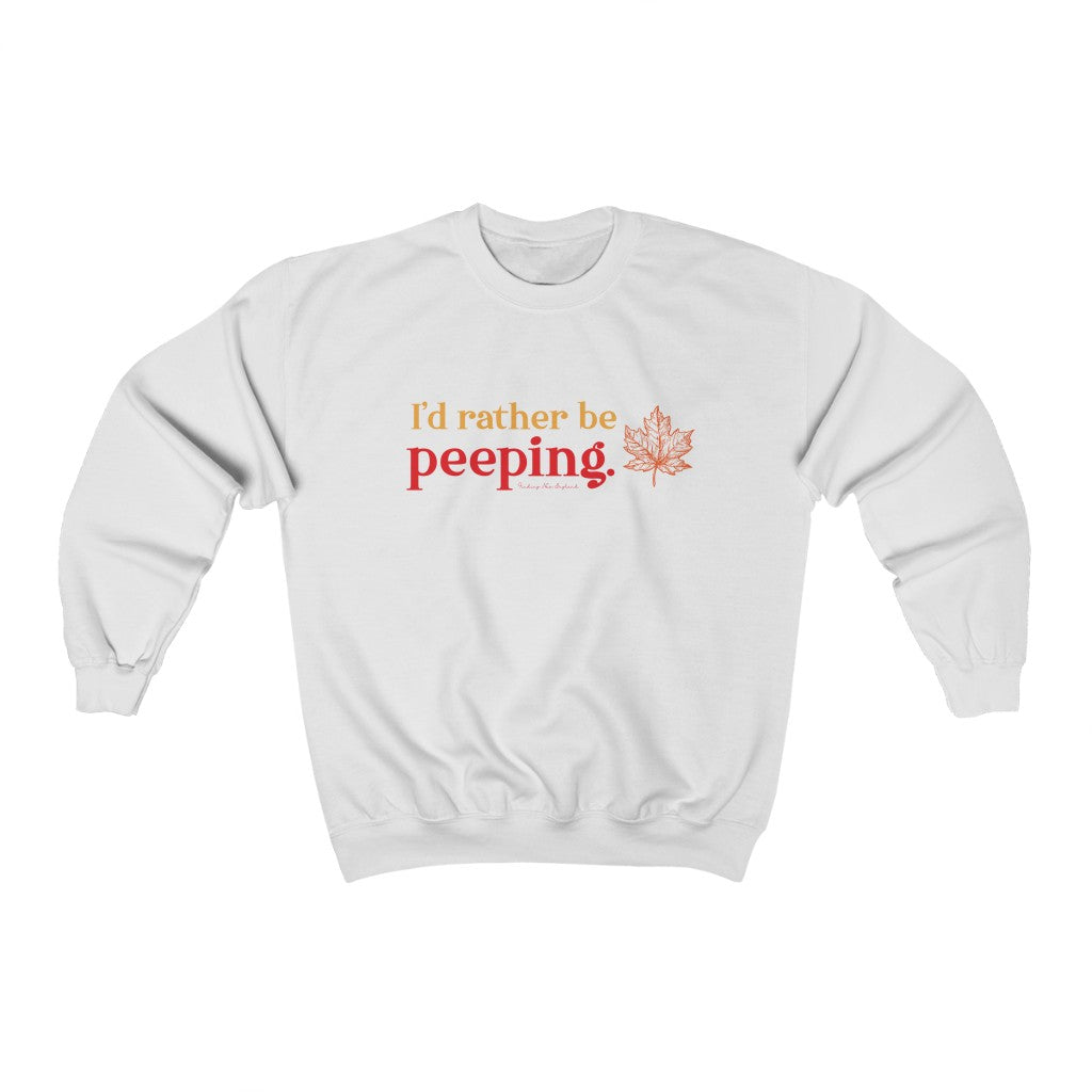 I’d rather be Peeping Do you travel to the New England states to look at the fall foliage? This collection is for the leaf peeper who cannot wait for fall to look at the colors nature produces. Free USA shipping on all products.