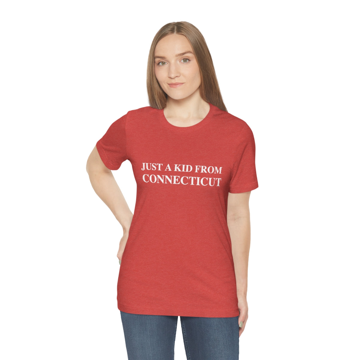 Just a kid from Connecticut Unisex Jersey Short Sleeve Tee