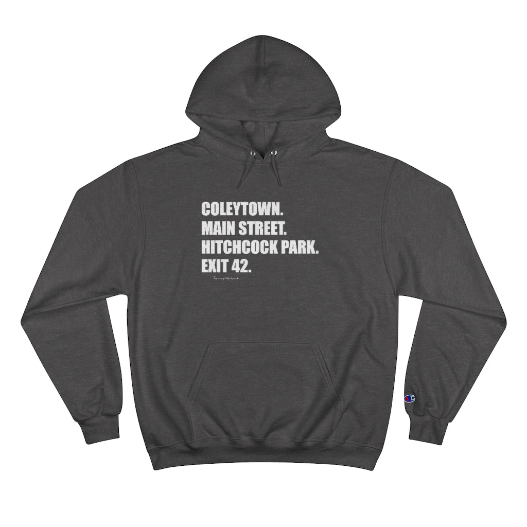 Coleytown. Main Street. Hitchcock Park. Exit 42. Unisex Sponge Fleece Pullover Hoodie How do you say Westport without saying Westport? Westport, Connecticut is filled with unique aspects. Each providing different elements that make up the town from historic to modern traditions. Proceeds of this collection goes to help build Finding Westport and Finding Connecticut's brands.