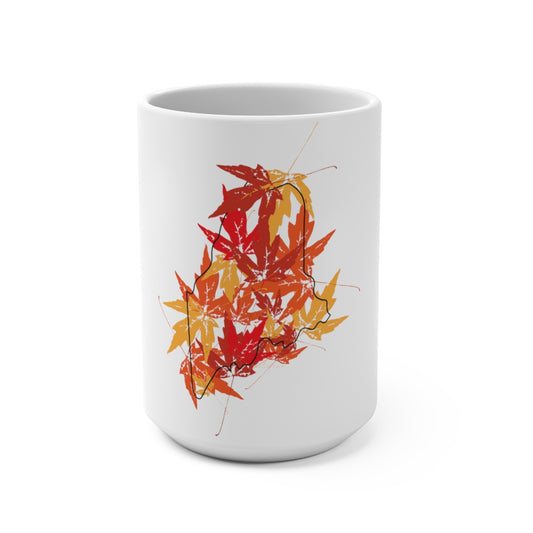 Maine leaves 15 oz mug