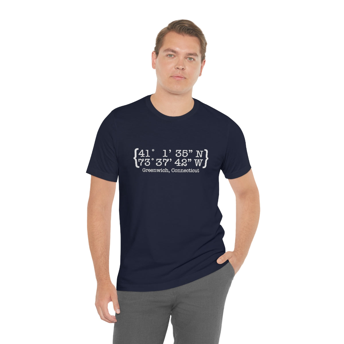 Greenwich Coordinates Unisex Jersey Short Sleeve Tee