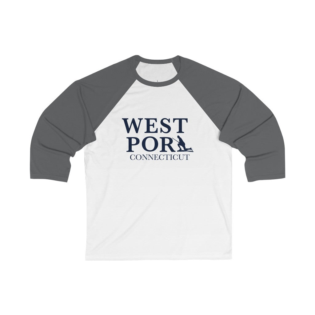 Westport Connecticut Unisex 3/4 Sleeve Baseball Tee