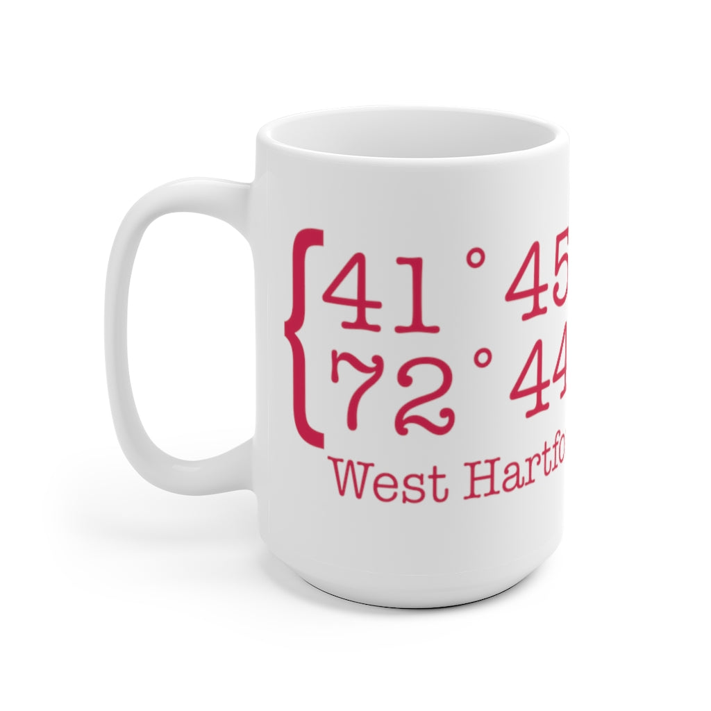West Hartford Coordinates mugs. West Hartford Connecticut tee shirts, hoodies sweatshirts, mugs, other apparel, home gifts, and souvenirs. Proceeds of this collection go to help Finding Connecticut’s brand. Free USA shipping.