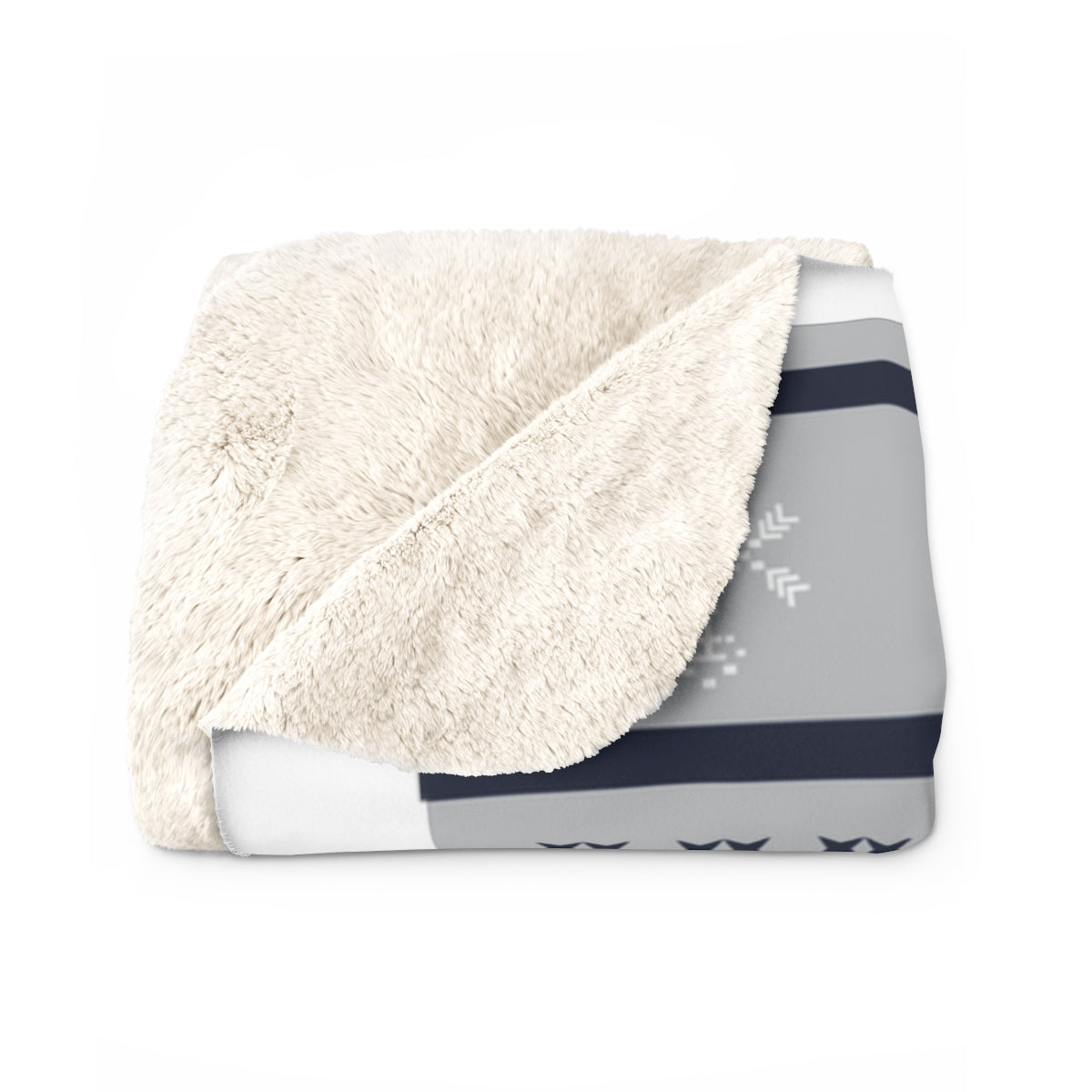 Westport Ugly Holiday Blue / White Sherpa Fleece Blanket
