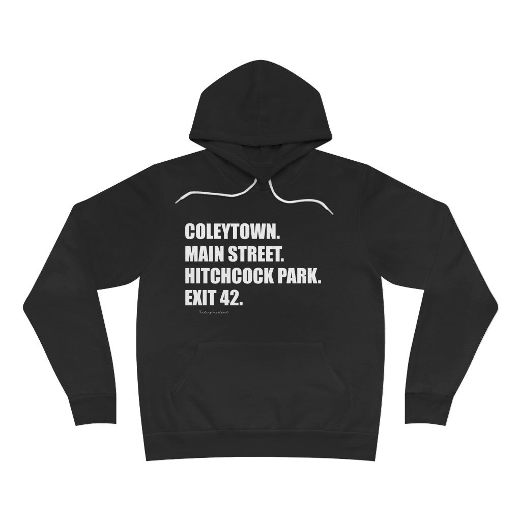 Coleytown. Main Street. Hitchcock Park. Exit 42. Unisex Sponge Fleece Pullover Hoodie How do you say Westport without saying Westport? Westport, Connecticut is filled with unique aspects. Each providing different elements that make up the town from historic to modern traditions. Proceeds of this collection goes to help build Finding Westport and Finding Connecticut's brands.