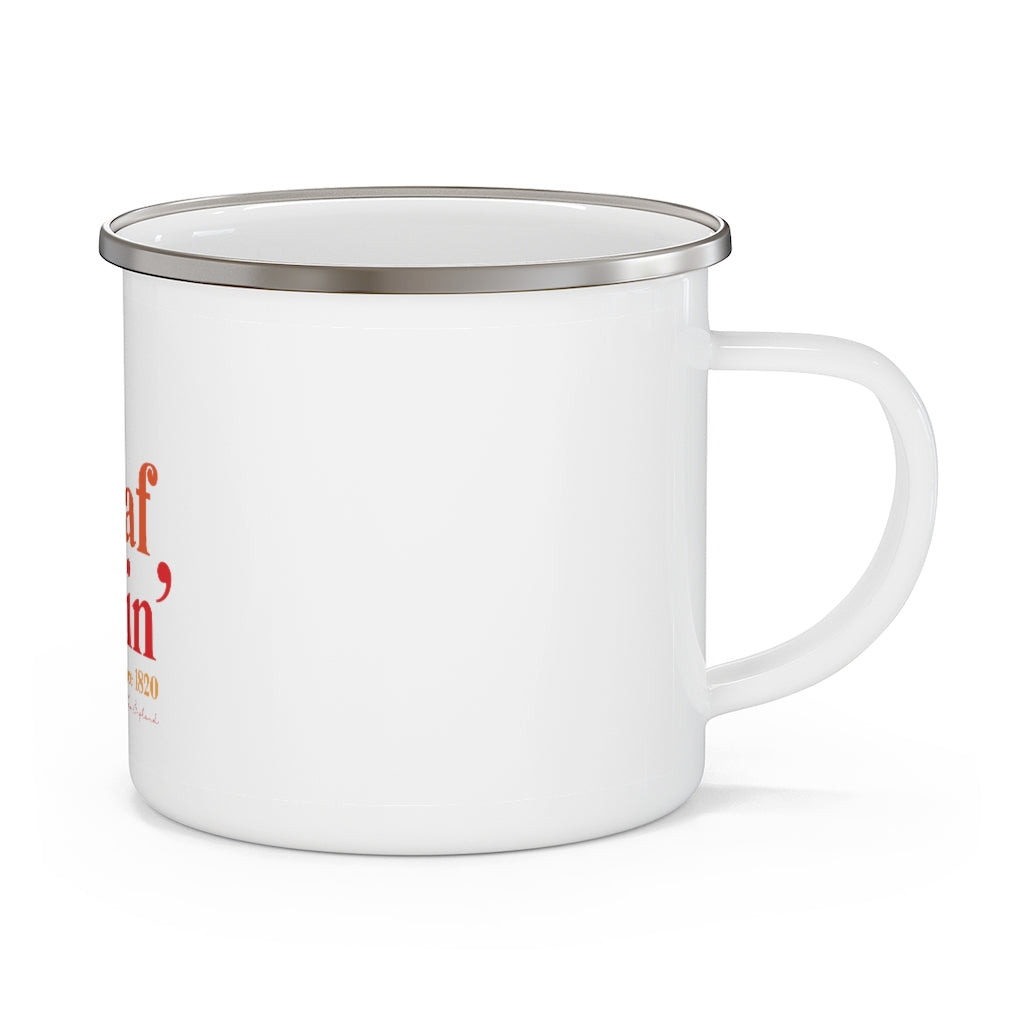 Leaf Peepin' Maine Enamel Camping Mug