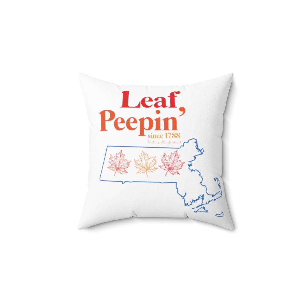 Leaf Peepin’ Massachusetts   Show your love for the fall season with this Leaf Peepin' Massachusetts collection. From the traveler to the local, this collection is inspired for anyone who loves the crisp air and colorful autumn season. Proceeds of this collection go to help grow Finding New England's brand.