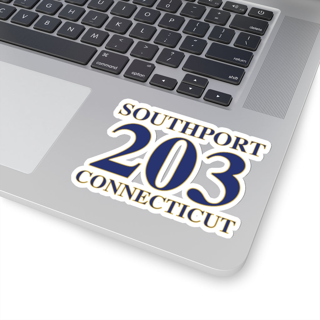 Southport 203 Connecticut Kiss-Cut Stickers