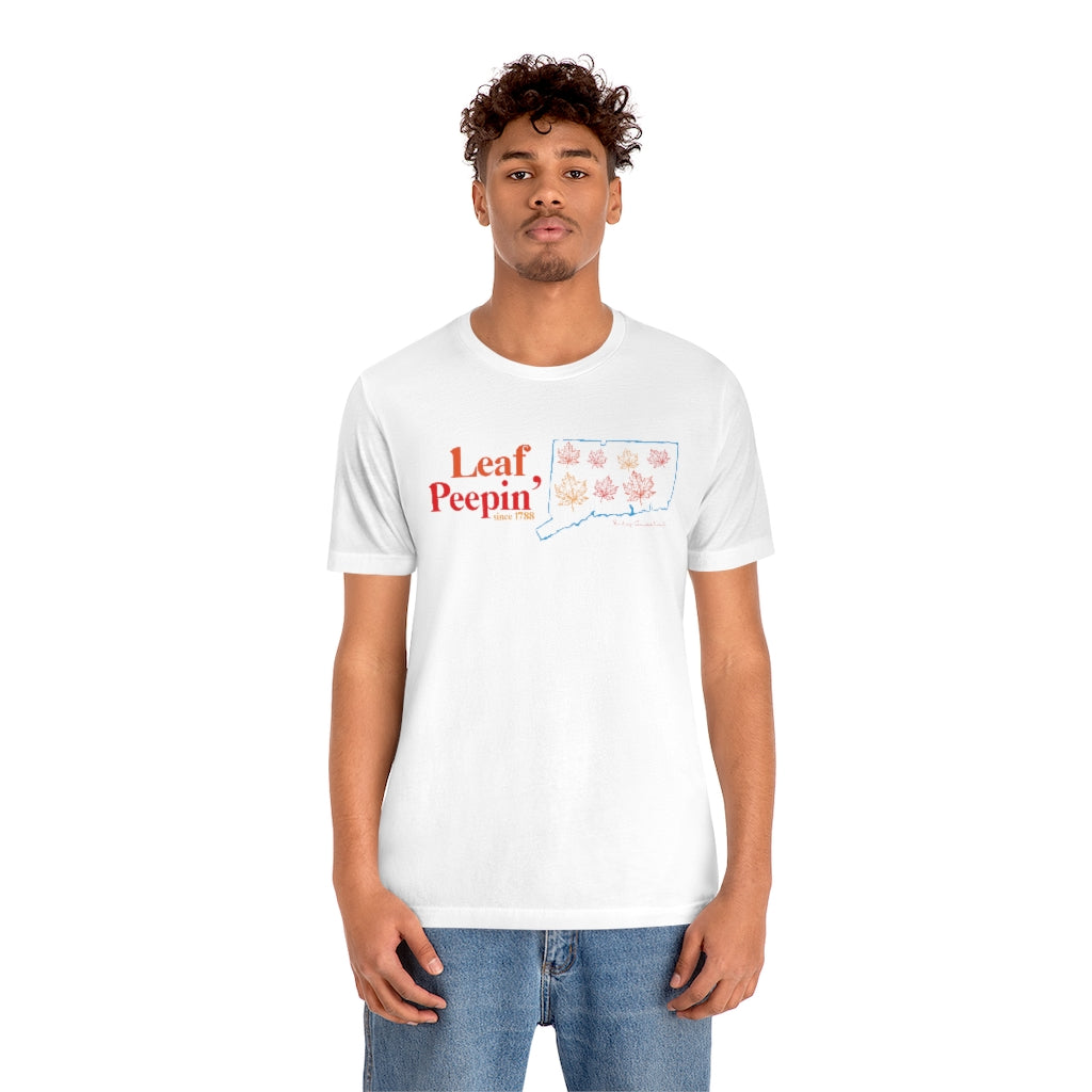 Leaf Peepin' Connecticut Unisex Jersey Short Sleeve Tee