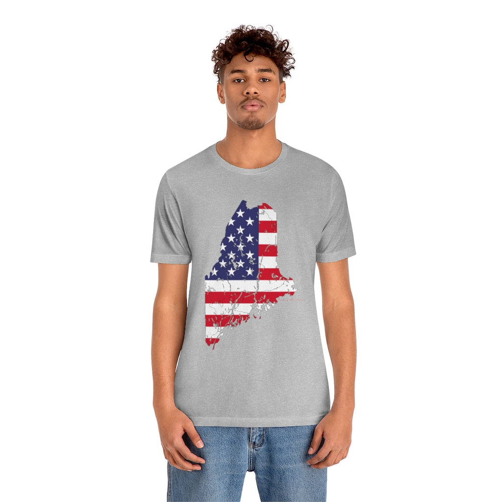 Maine American Flag collection has tee shirts, mugs, reusable bags, and other apparel and gifts. All proceeds goes to help build the Finding Maine brand and get our website up and going. Free shipping on all products.