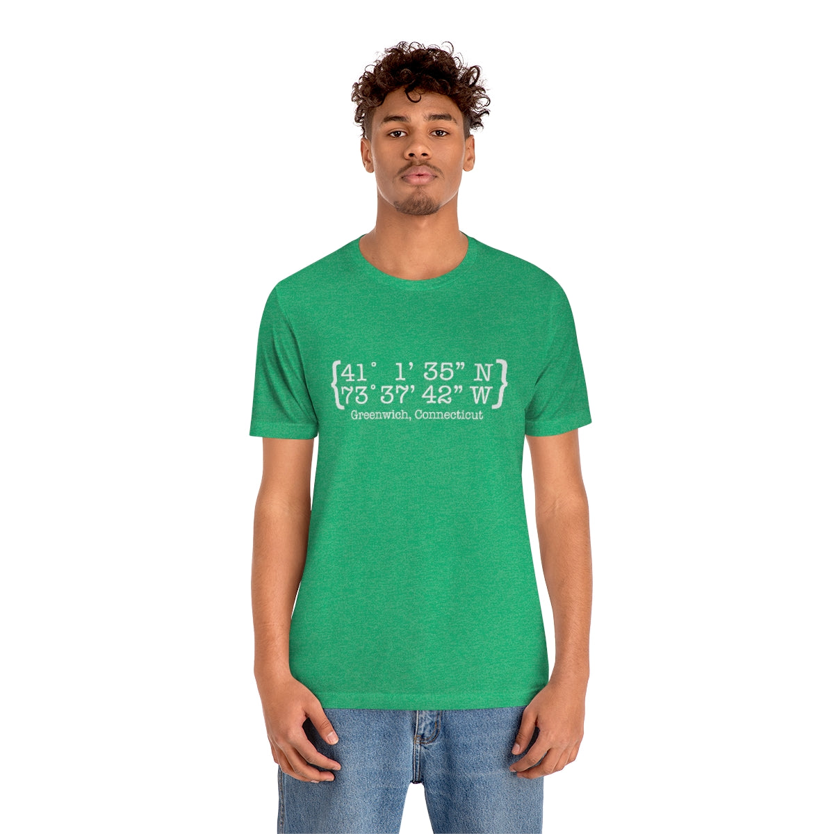 Greenwich Coordinates Unisex Jersey Short Sleeve Tee