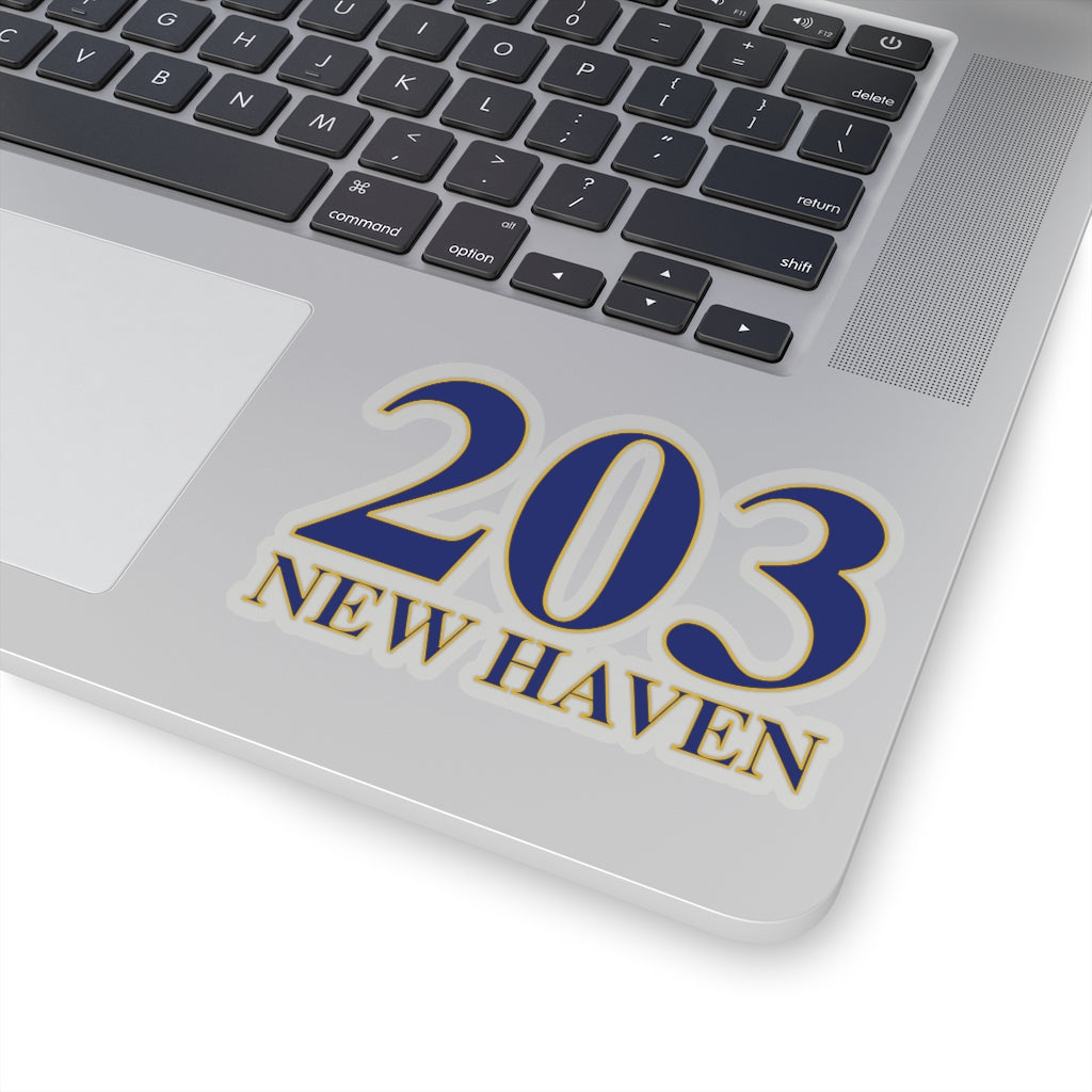 203 New Haven Kiss-Cut stickers 203 New Haven Collection. Inspired by the Connecticut flag and the 203! Show off for your pride for Connecticut and New Haven! Proceeds of this collection go to help build Finding Connecticut’s website and brand. • Free USA shipping Click here to go to our home page