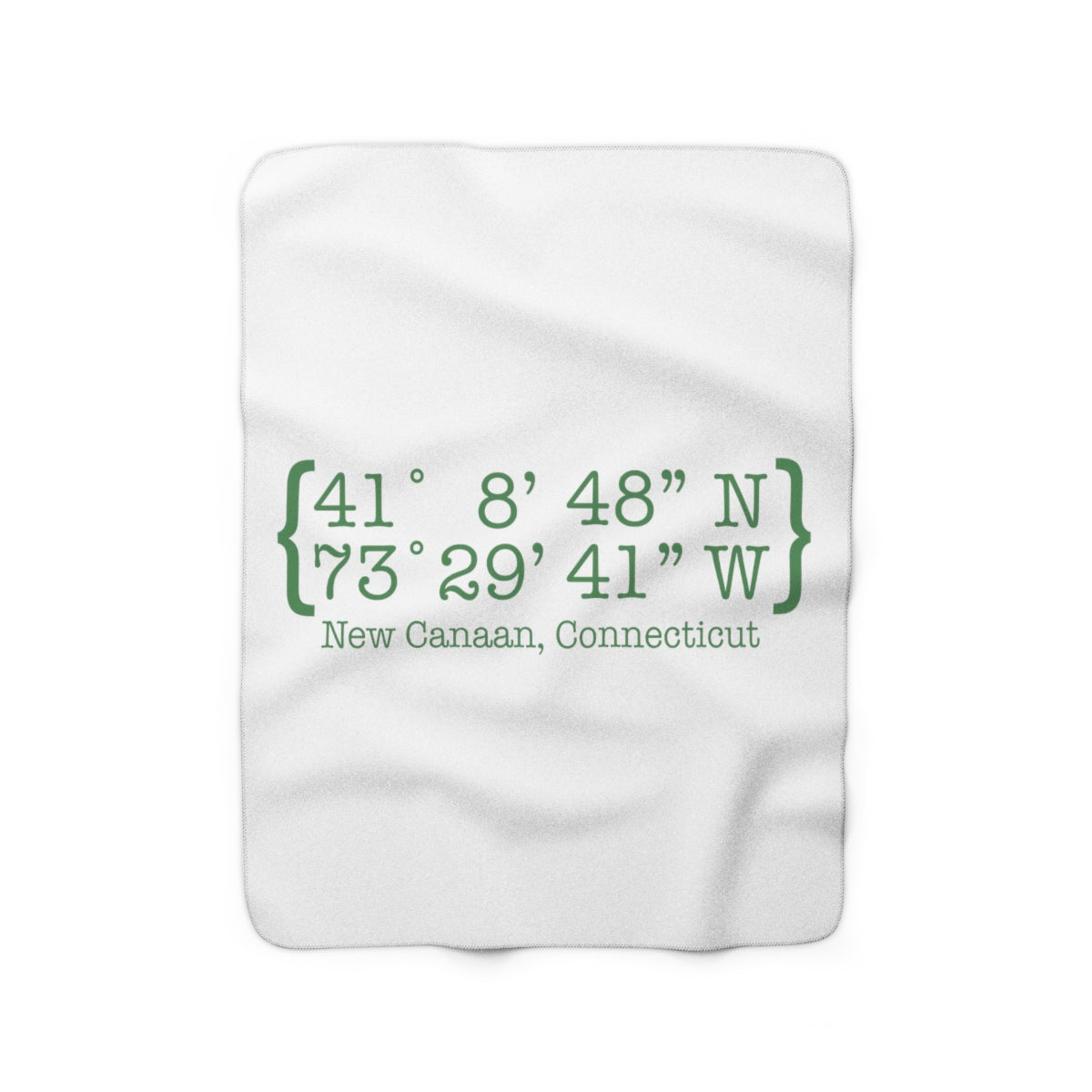 New Canaan Coordinates Sherpa Fleece Blanket Does New Canaan, Connecticut always have a special place in your heart. The Coordinates collection marks the spot for the special place you have ties to. Proceeds helps grow Finding New Canaan and Finding Connecticut's brand grow.