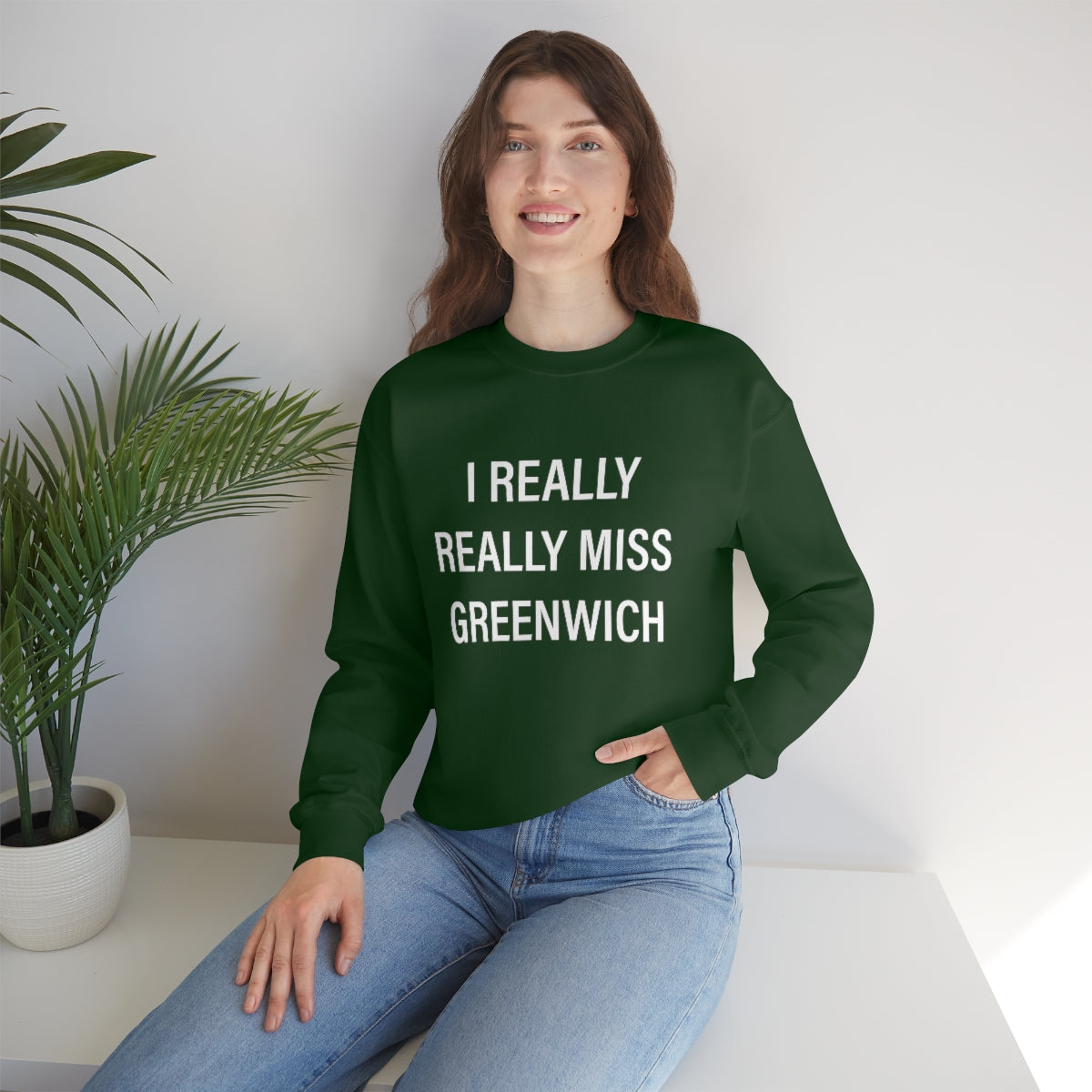 I Really Really Miss Greenwich Unisex Heavy Blend™ Crewneck Sweatshirt