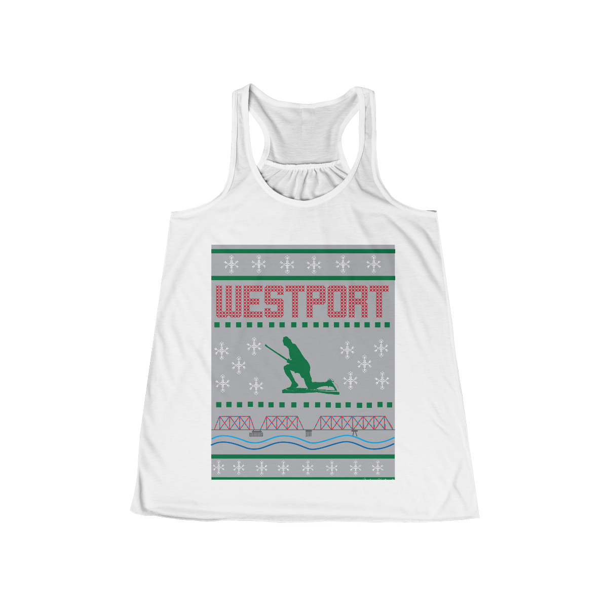 westport ct / connecticut ugly christmas sweater tank top shirt