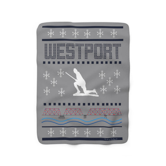 westport ct / connecticut ugly christmas sweater blanket