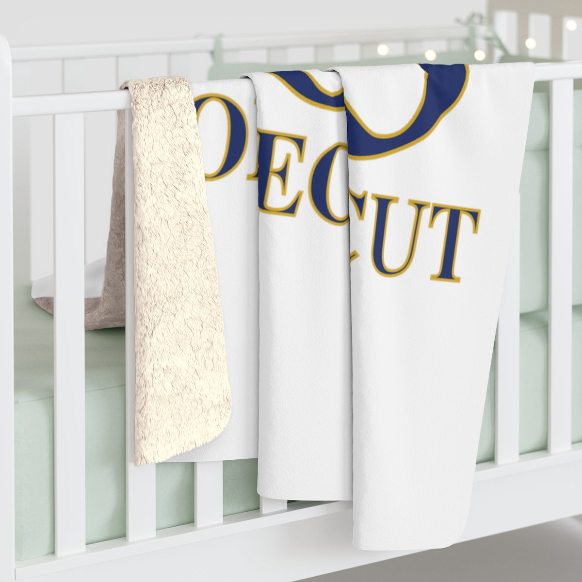 Darien 203 Connecticut Sherpa Fleece Blanket
