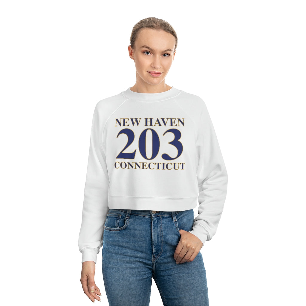 New Haven 203 Connecticut Women's Cropped Fleece Pullover New Haven 203 Collection. Inspired by the Connecticut flag and the 203! Show off for your pride for Connecticut and Hartford! Proceeds of this collection go to help build Finding Connecticut’s website and brand. • Free USA shipping Click here to go to our home page