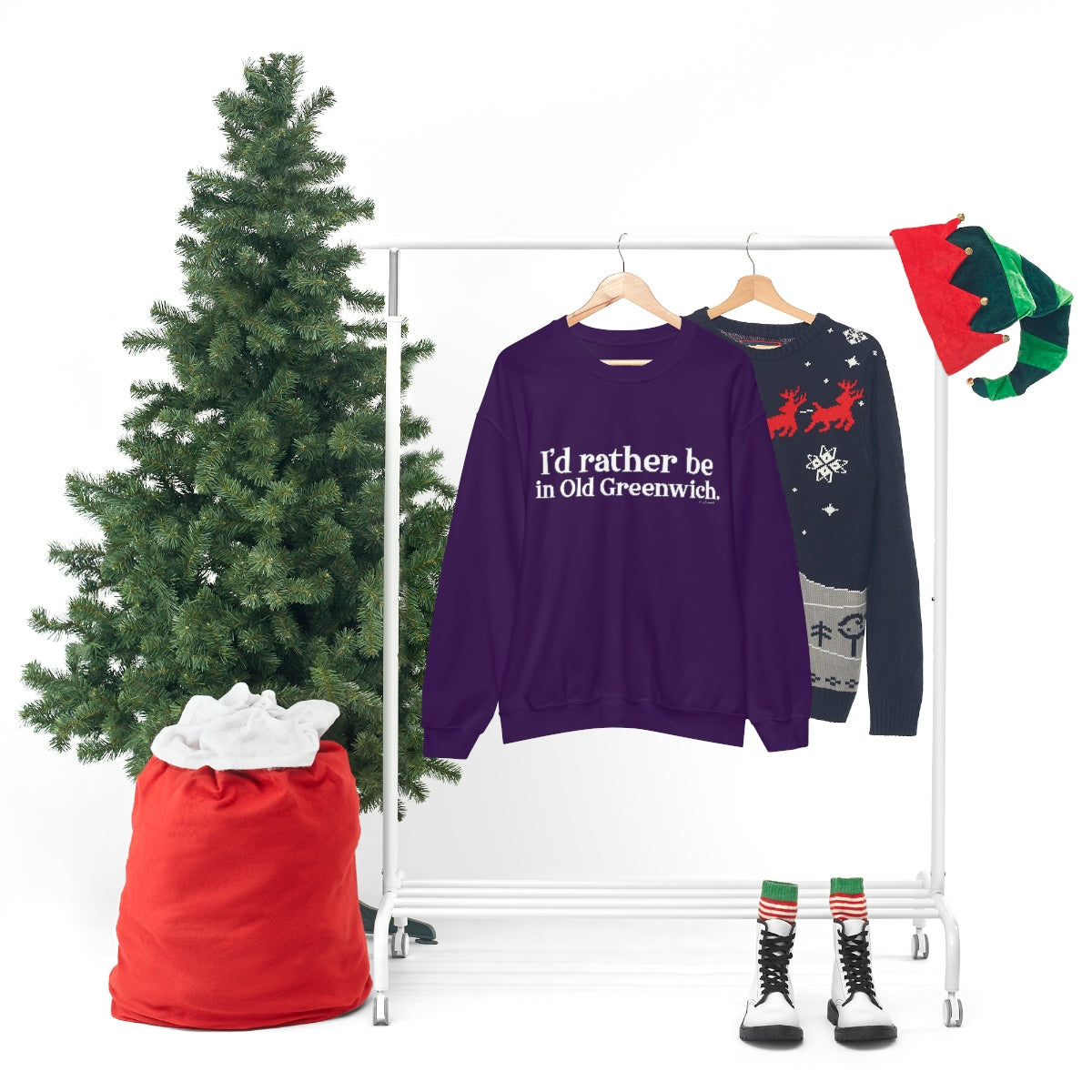 I'd rather be in Old Greenwich. Unisex Heavy Blend™ Crewneck Sweatshirt