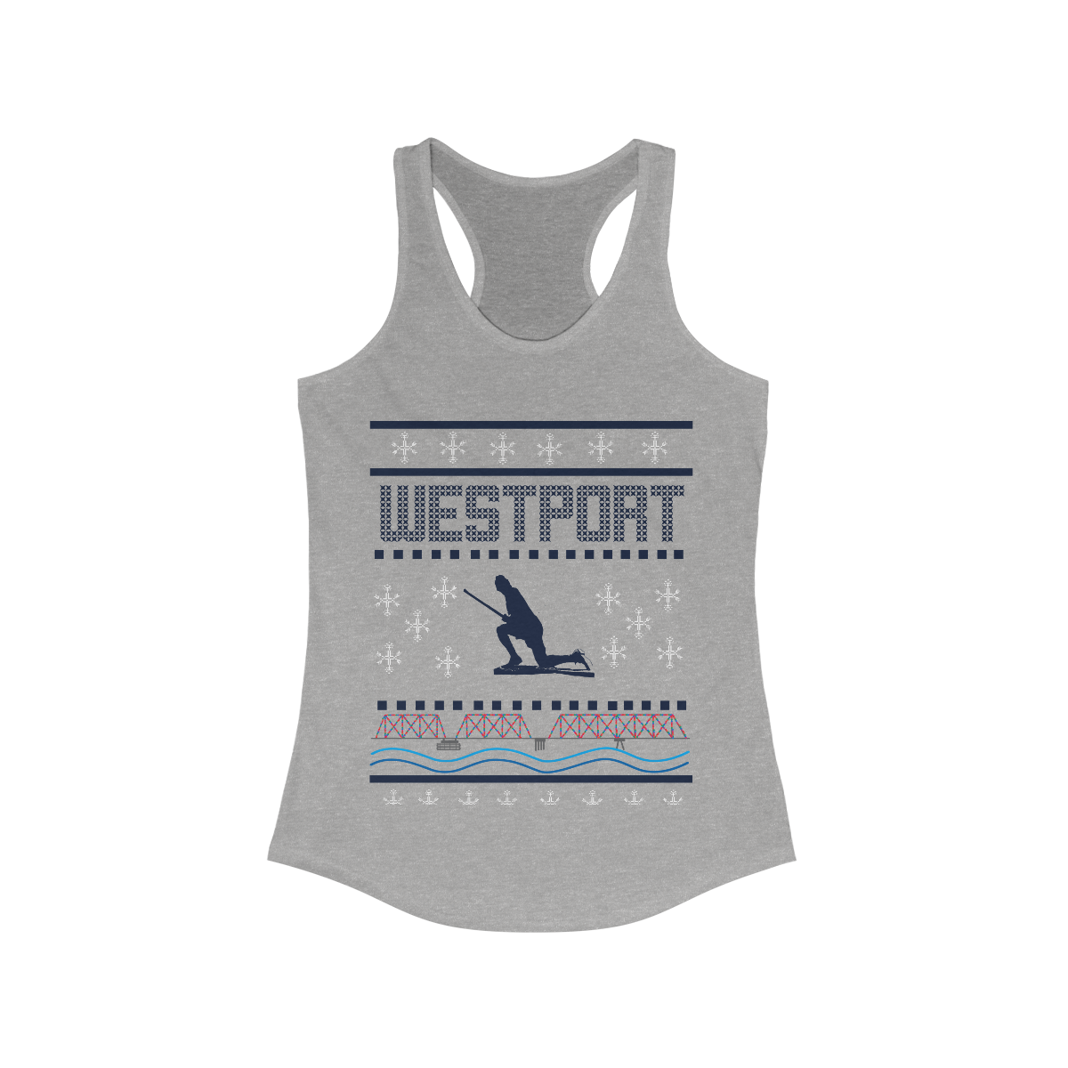 westport ct / connecticut ugly christmas sweater tank top
